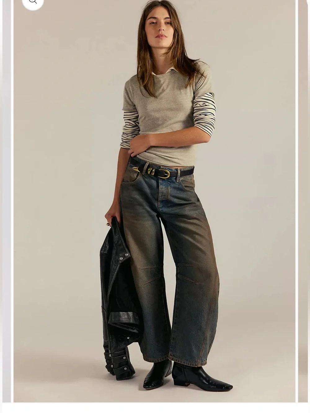 Free People Good Luck Barrel Jeans Lost In The Desert 24 Read Description